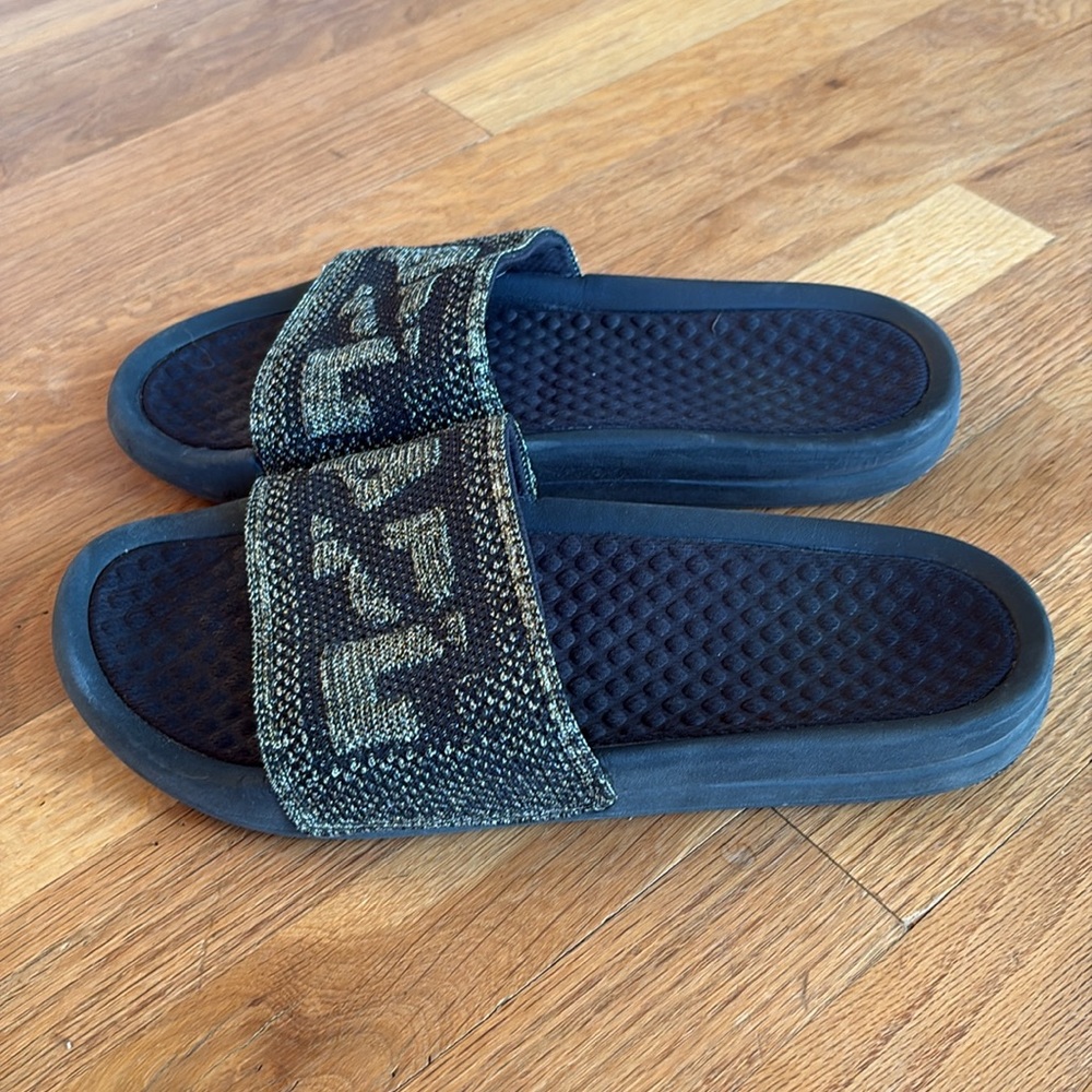 APL Big Logo Techloom Slide Black Gold Silver size 10 - Picture 3 of 7
